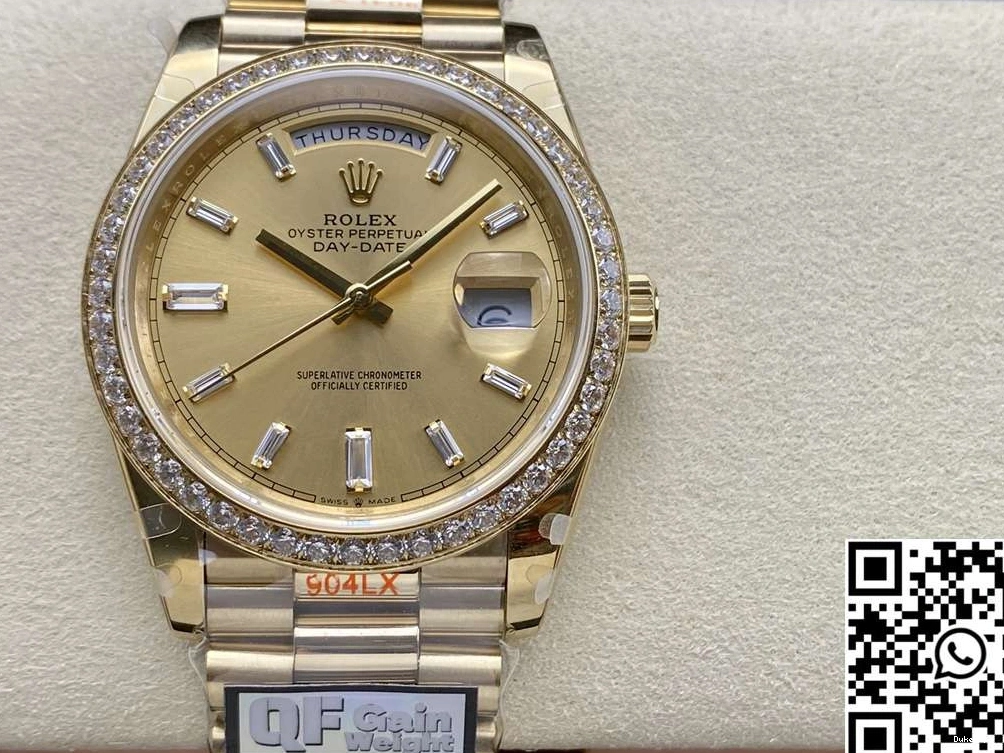v5 Tungsten QF M228348rbr-0002 Steel Dial Day Factory Gold Rolex Date 1001